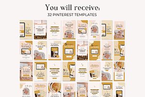 Pinterest Pin Templates Boho Canva