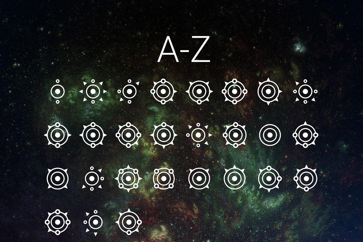 Alien Space Language, a Font by EMP Design