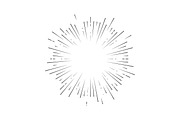 Retro Sunburst Signs Thin Line Icon, an Outline Icon by Bigmouse_art (Thumbnail 11 of 14)