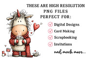 Whimsical Valentine Unicorn Clipart, an Illustration by OK Design (Thumbnail 4 of 6)
