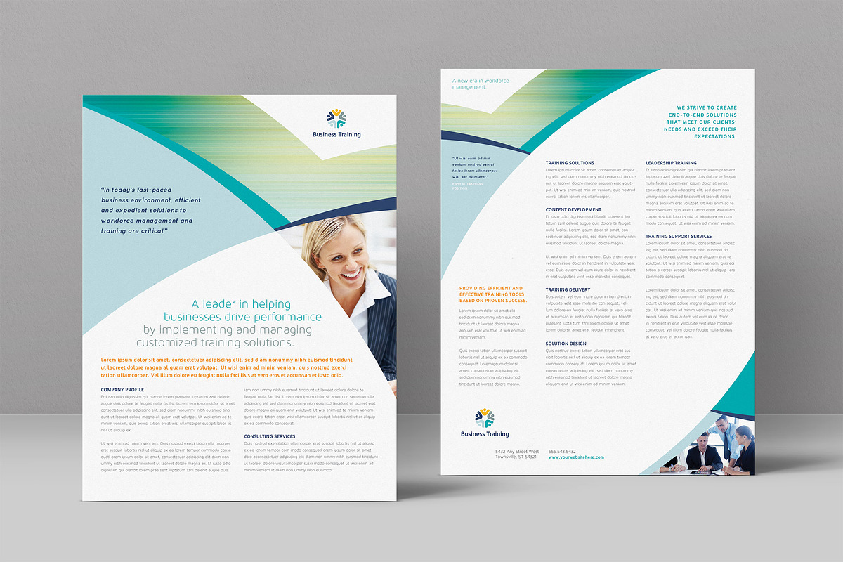 Business Training Datasheet Template, a Flyer Template by StockLayouts (Photo 1 of 5)