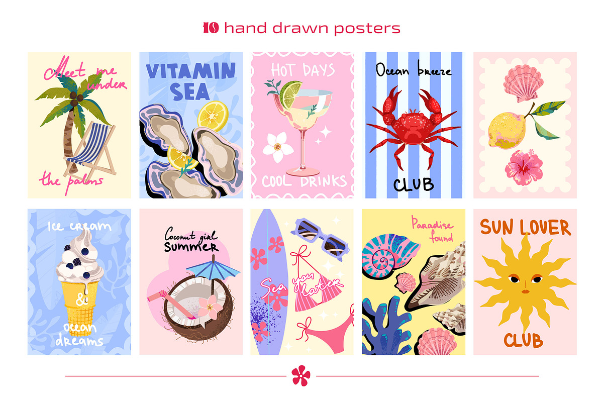Summer Paradise Clip Art, a Seasonal Illustration by UnaAnya (Photo 7 of 7)