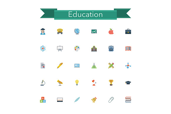 Education Flat Icons