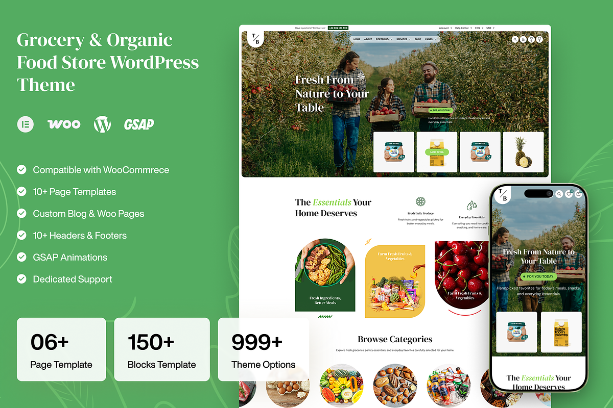Grocery Store WooCommerce WP Theme, a WordPress Template by Siksmart (Photo 1 of 7)