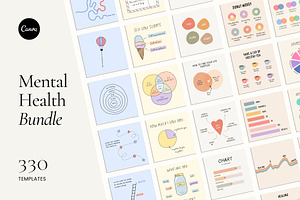 Mental Health Social Bundle - Canva