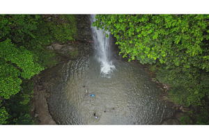 Tourists enjoying waterfall in, an Animal Photo by Goinyk