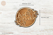 Welcome Floral Door Sign SVG Bundle, a Decorative Illustration by svgocean (Thumbnail 10 of 16)