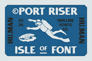 SFC Port Riser, a Sans Serif Font by Skilline Supply Co.