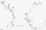 Fine line flower logo elements, an Object Illustration by Sensual Art (Thumbnail 3 of 5)