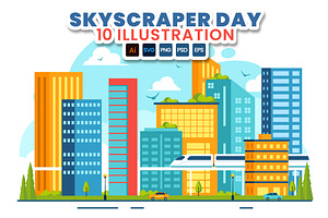 10 Skyscraper Day Illustration