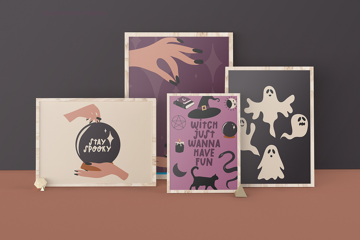 HOCUS POCUS art set, a Seasonal Illustration by BilberryCreates (Photo 6 of 13)