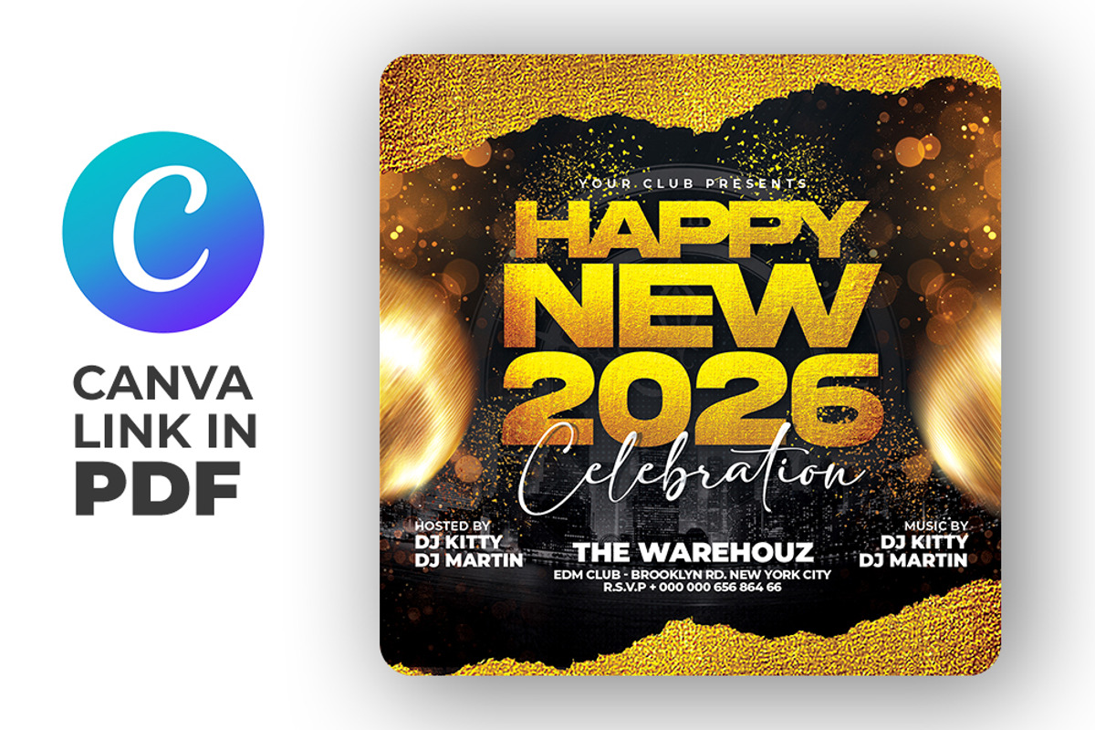 Happy New Year Flyer Template, a Flyer Template by Artonix (Photo 2 of 3)