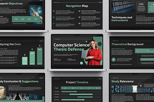 Green Black Modern Thesis Defense, a Presentation Template by Claymoon Lab