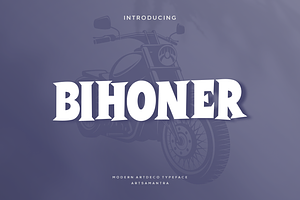 Bihoner - Artdeco Typeface