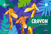 Joyful Crayon Multi App Brushes, a Brush Add-On by brushapes.com (Thumbnail 1 of 10)