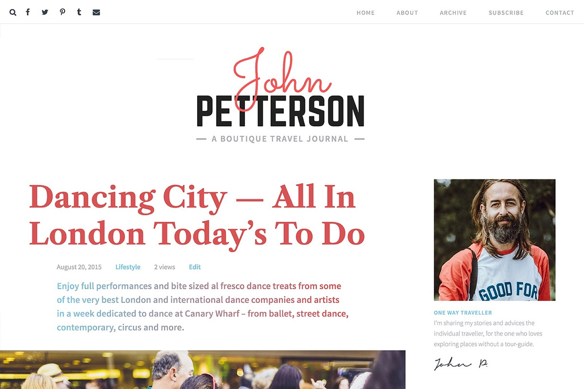 Jason - A Colorful Blogging Theme, a WordPress Template by Pixelgrade (Photo 1 of 4)