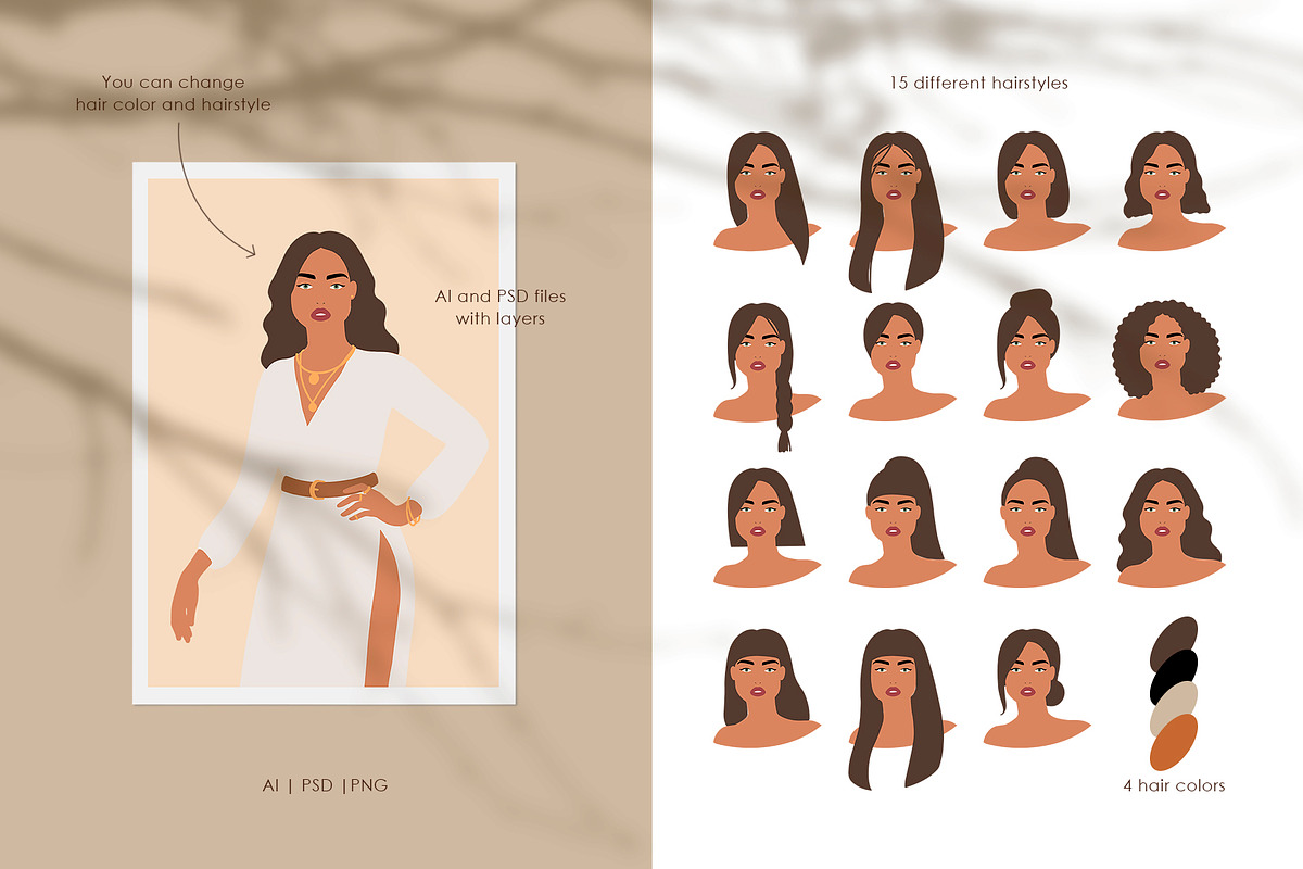 Portrait Creator - Woman, a Person Illustration by PatrushevaYana (Photo 2 of 7)