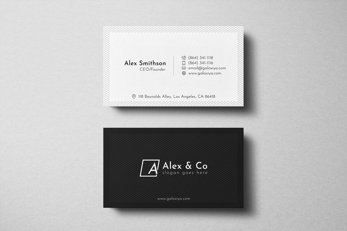 Minimal Business Card, a Business Card Template by Galaxiya