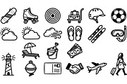 Travel Adventure Icon Set, an Illustration by designvectx (Thumbnail 2 of 3)