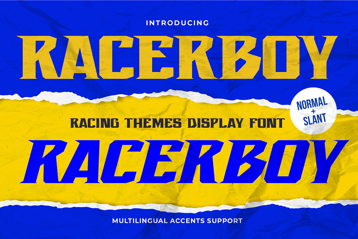 Recerboy - Racing Themes Display Fon, a Font by Gassstype (Photo 1 of 8)