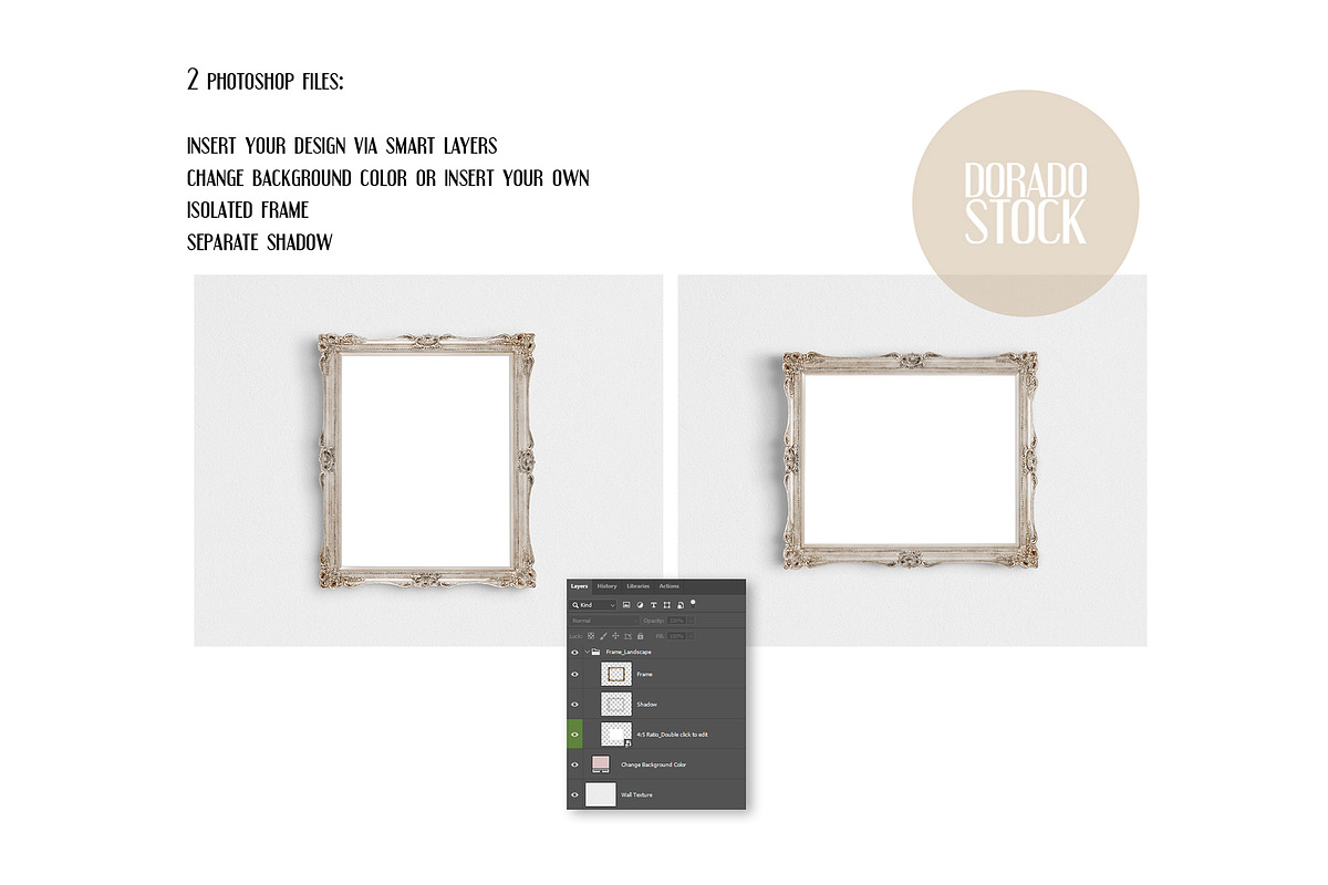 Isolated Old Frames Mockup, a Print Template by Dorado Stock (Photo 3 of 7)