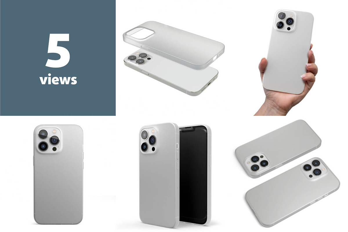 iPhone 13 pro clear/frosted case, an iPhone Mockup by Colatudo Store (Photo 2 of 9)
