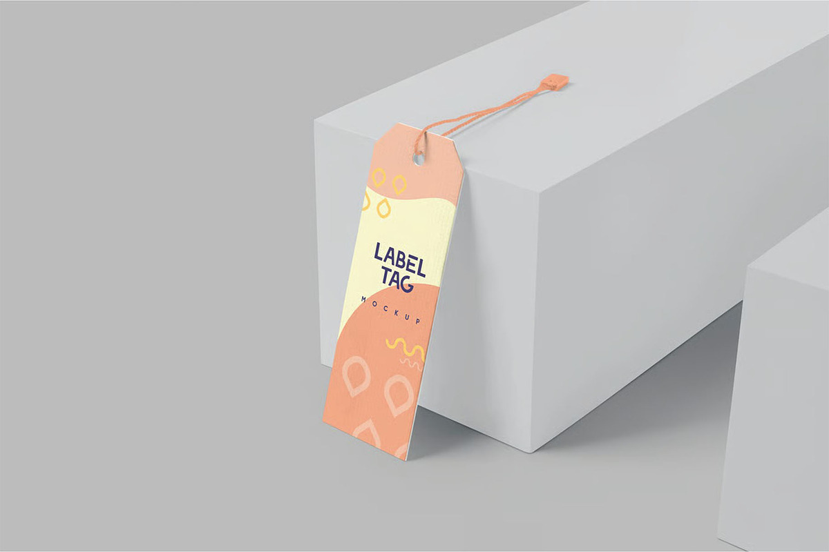 Clothing Label Tag Mockups, an Advertising Mockup by megostudi0 (Photo 2 of 5)
