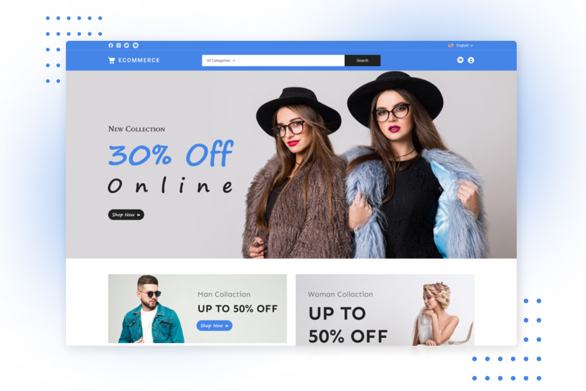 Fashion Ecommerce Template Design, a Templates & Theme by Neha Guleria (Photo 1 of 3)