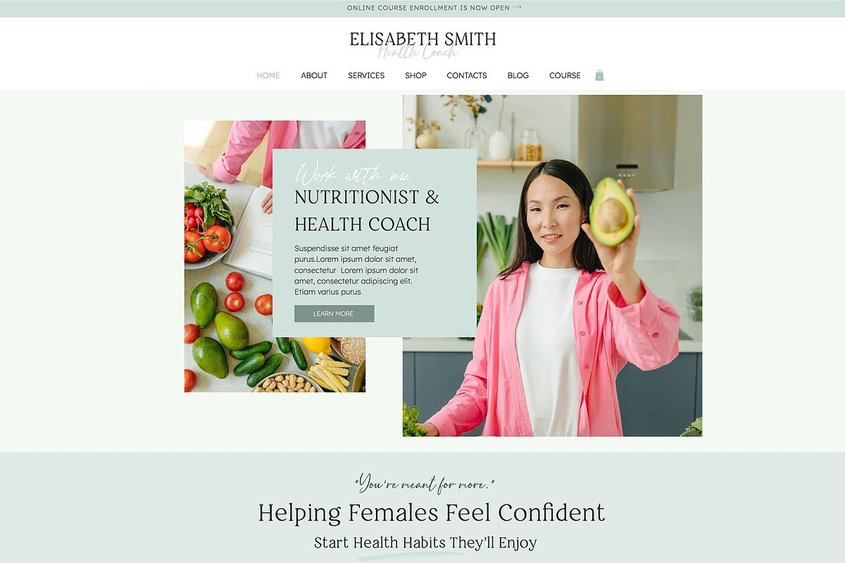 Wix Nutritionist Website Template, a Wix Template by Presentibox (Photo 4 of 10)