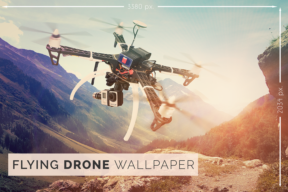 Flying Drone Wallpaper, a Wallpaper Graphic by The Drone Shop (Photo 1 of 2)