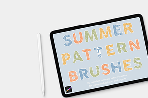 Summer Pattern Brush Pack Procreate