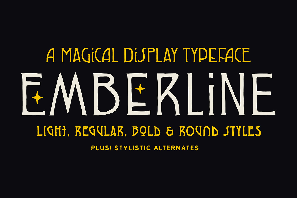 Emberline - A Witchy Display Font, a Handwritten Font by Tom Chalky (Photo 1 of 9)
