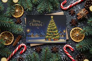 Christmas Holiday Card Mockup, a Product Mockup by Designer Dude