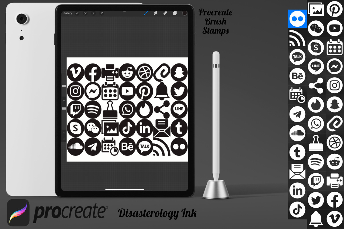 Social Media Marketing Icons Set 2, a Brush Add-On by Disasterology Ink (Photo 2 of 10)