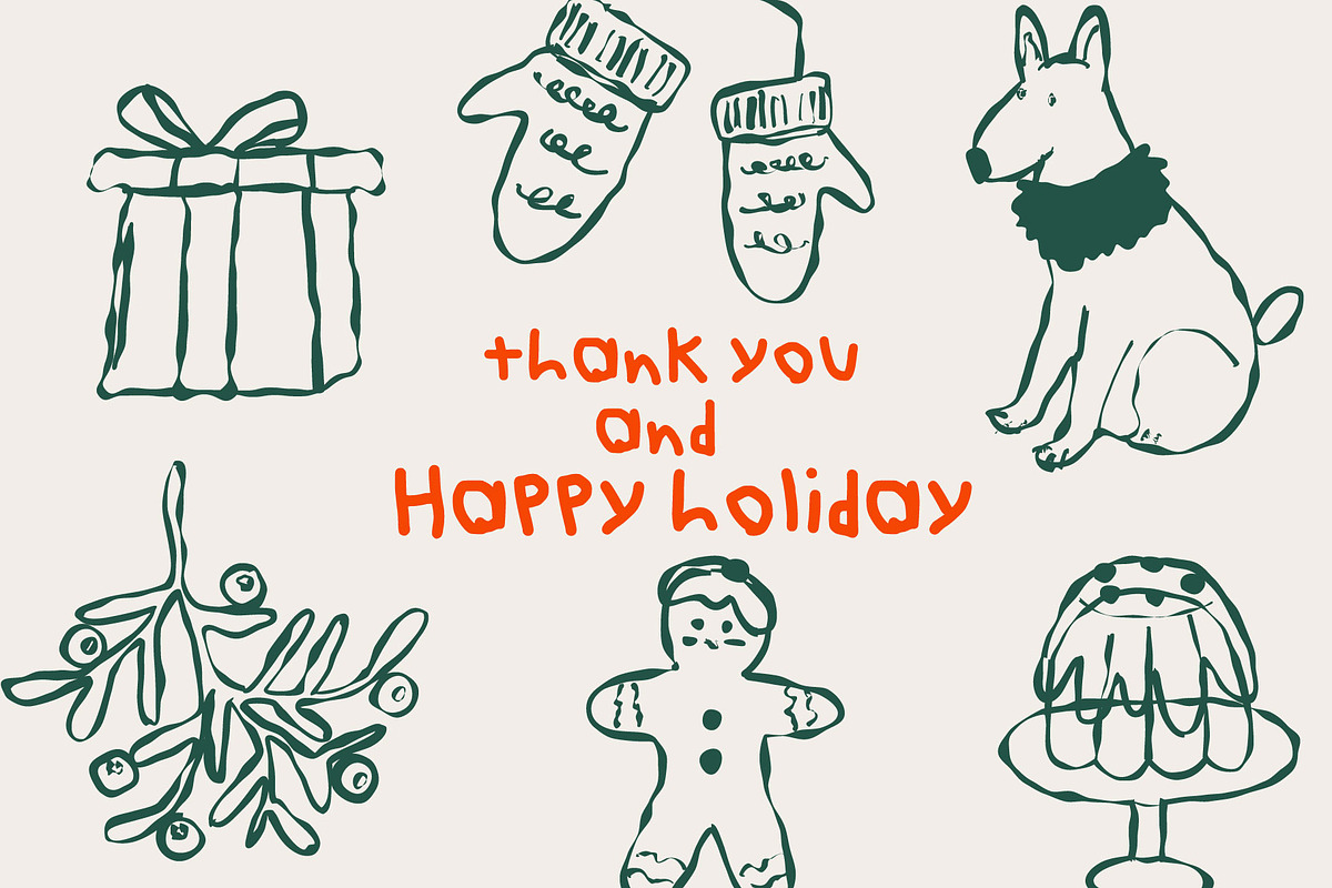 Merry Christmas clipart, a Seasonal Illustration by Luamor (Photo 11 of 11)
