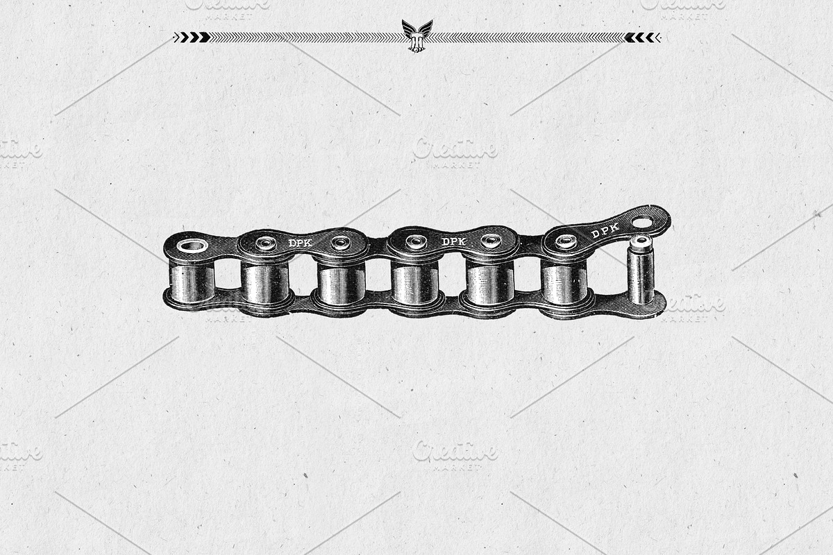 Classic Motor Bike Car Parts '33-'39, an Illustration by ArtefShop (Photo 3 of 13)