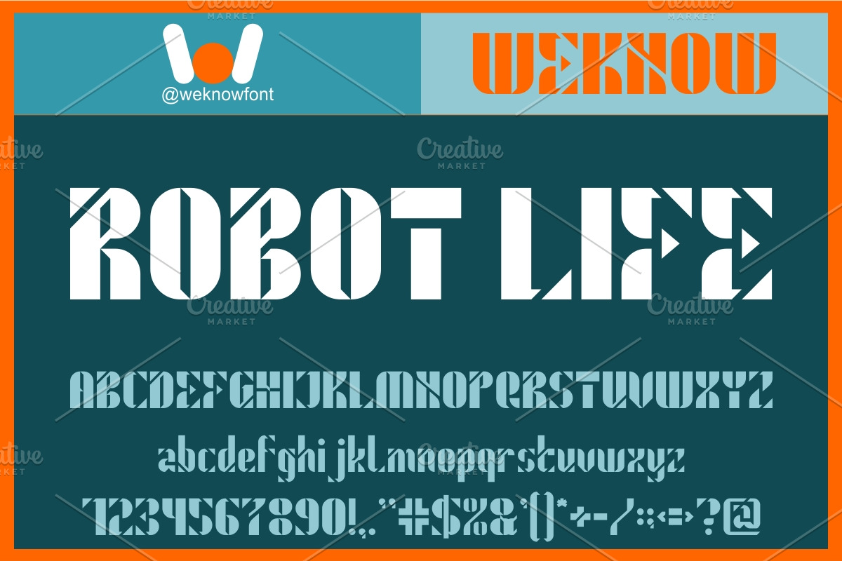 Robot life font, a Sans Serif Font by weknow (Photo 1 of 8)