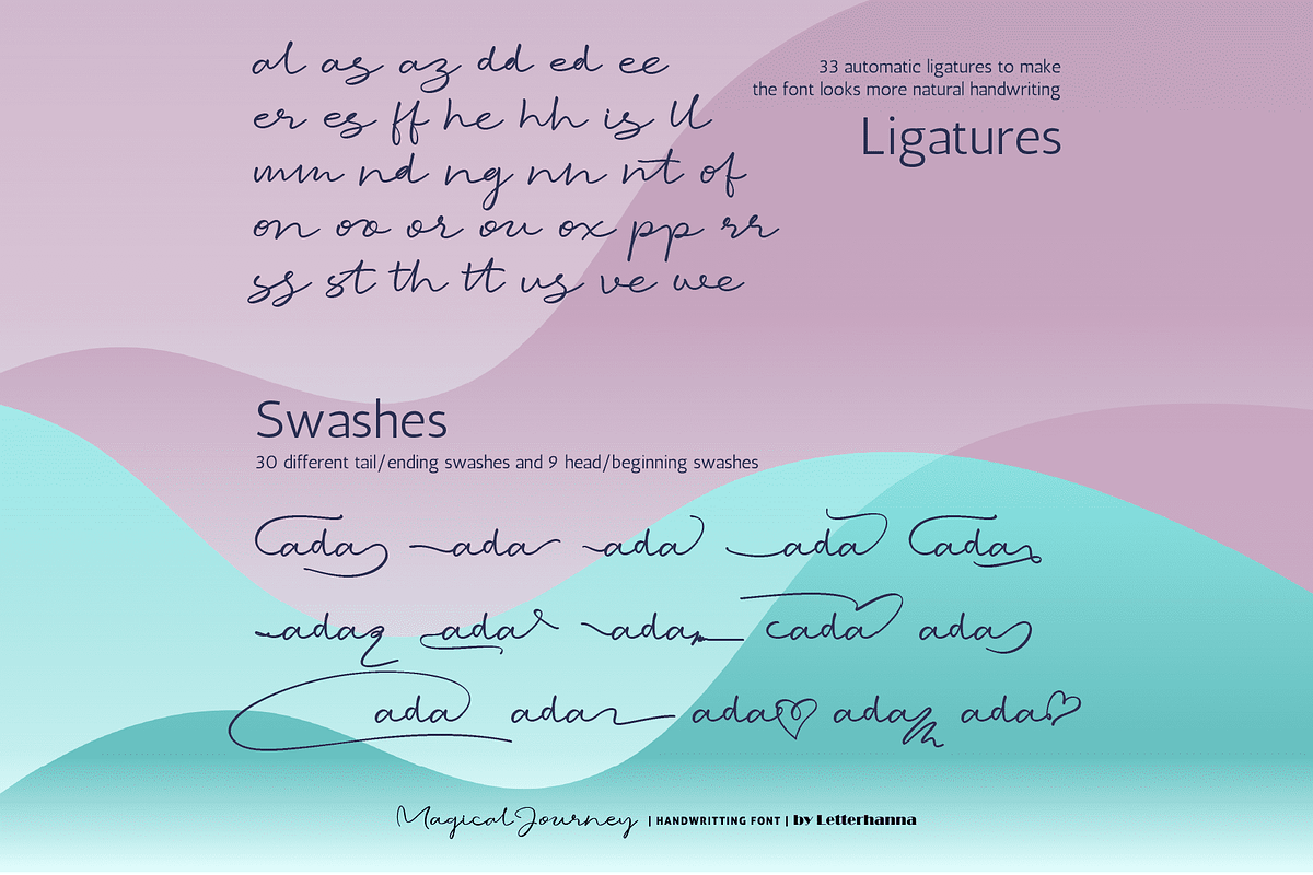 Magical Journey Handwritten Font, a Handwritten Font by Letterhanna Studio (Photo 5 of 12)