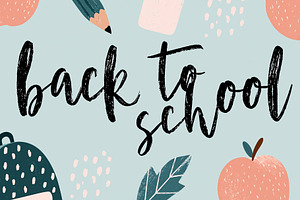Back to school text and supplies, an Education Illustration by Lermont51