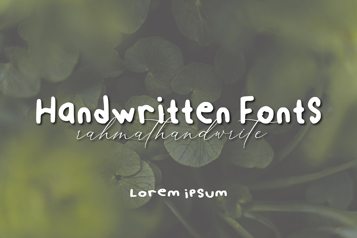 Handwritten Fonts, a Handwritten Font by RAHMAT (Photo 3 of 4)