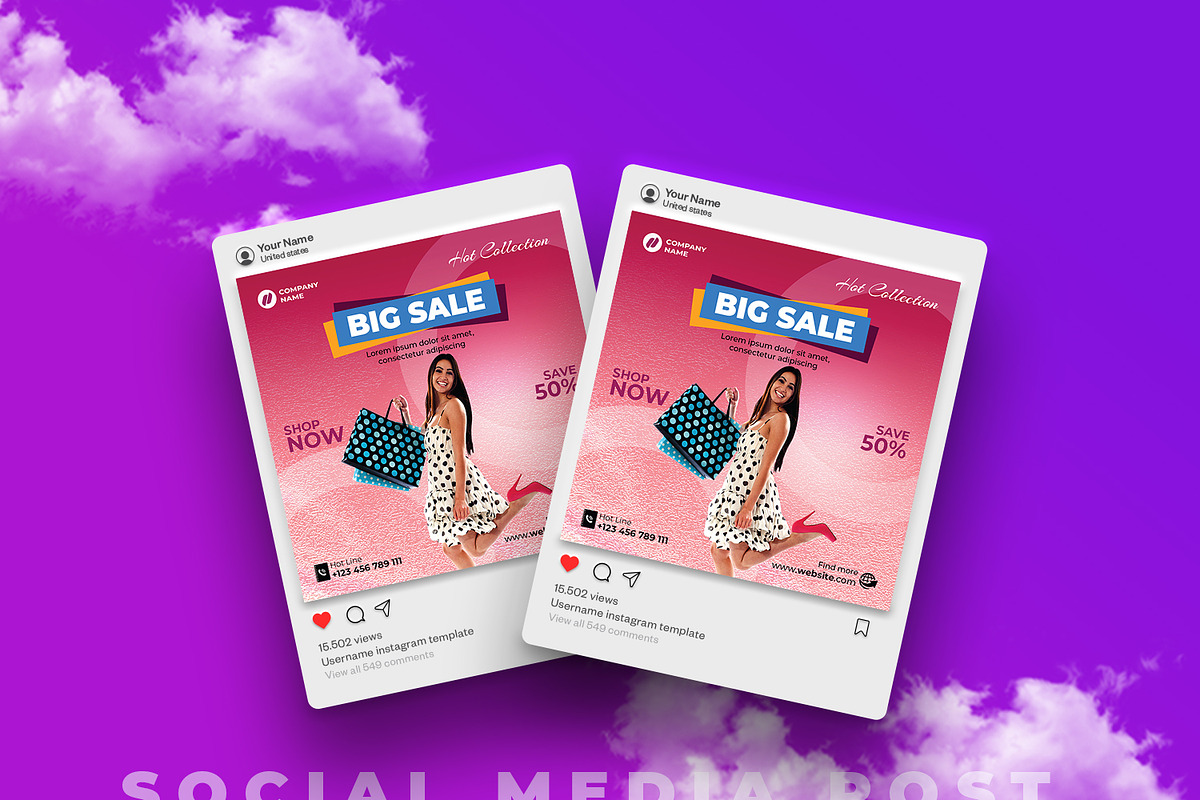 Product Sale Social Media Post, a Social Media Template by designSultan (Photo 1 of 4)