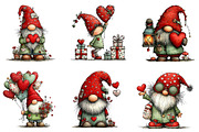 Whimsical Valentine Gnome Clipart, an Illustration by Dream Creation (Thumbnail 6 of 7)