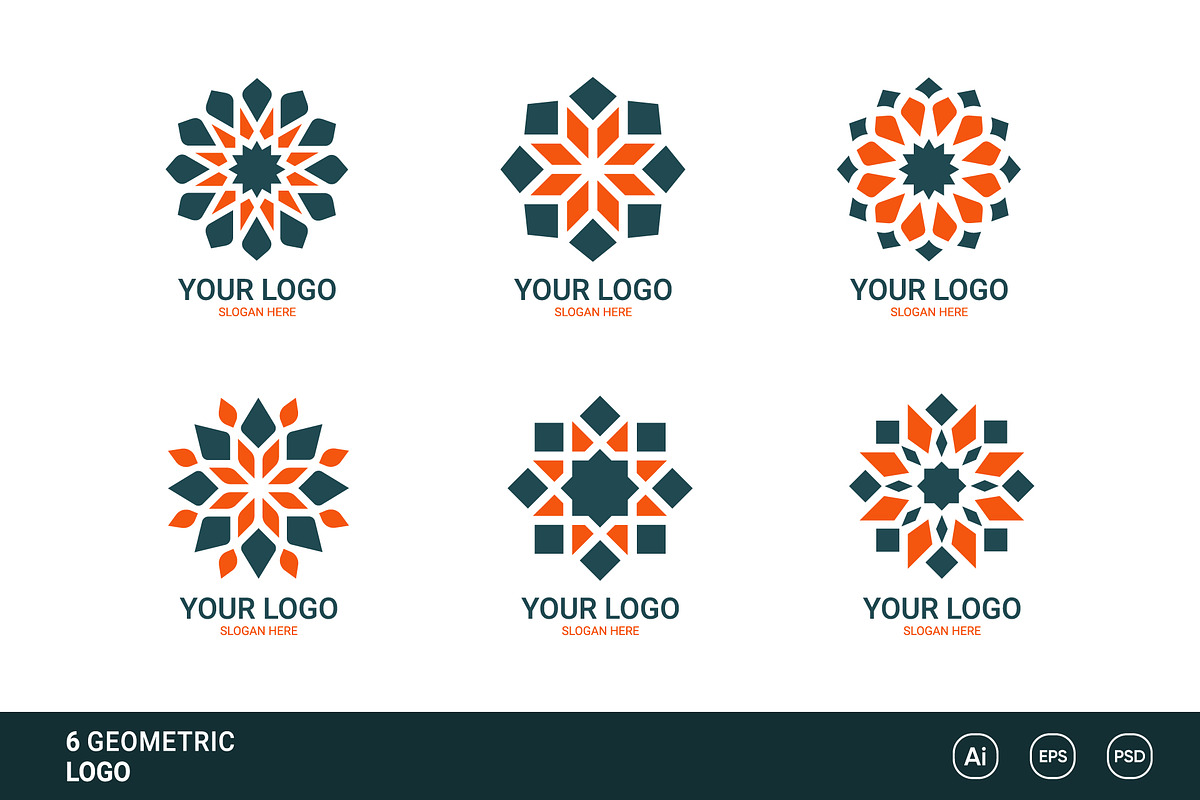 6x Geometric Logo Collection, a Branding & Logo Template by Soufone (Photo 2 of 2)