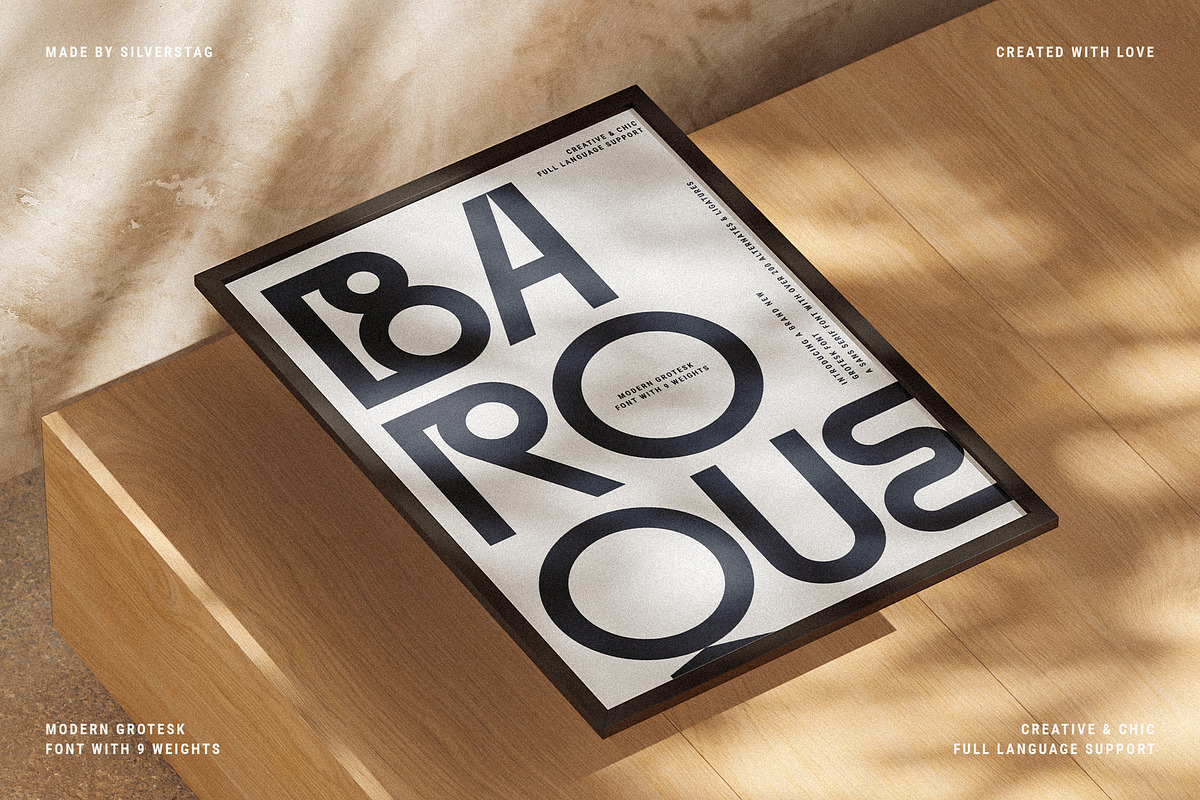 Baroque Grotesk - Ligature Rich Font, a Sans Serif Font by SilverStag Type Foundry (Photo 9 of 20)