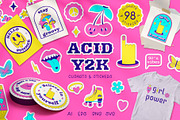 98 Acid y2k elements & stickers, an Illustration by Valeria Soloveva (Thumbnail 1 of 8)