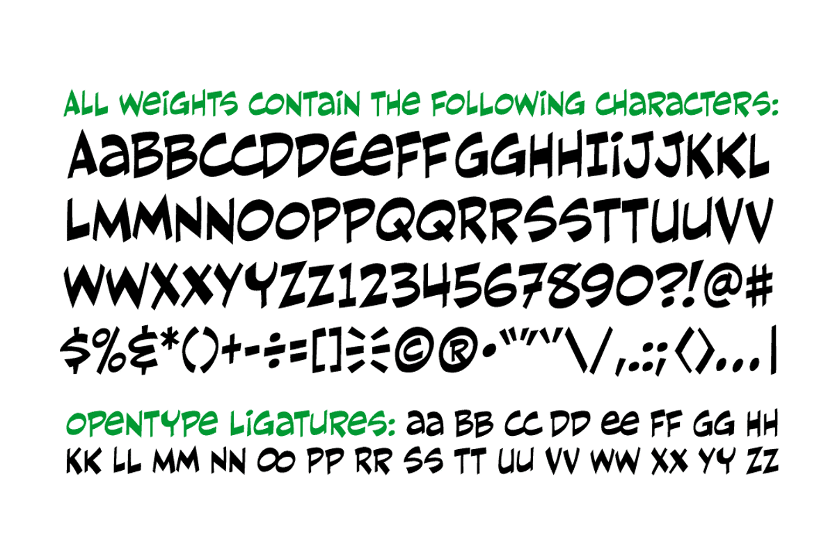 Mad Scientist - lively cartoon font preview 3