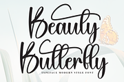 Beauty Butterfly | Script Font, a Handwritten Font by Scratchones (Thumbnail 1 of 9)