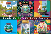 Terrarium Jar Coloring Book Pages, a Decorative Illustration by Ink Gallery (Thumbnail 3 of 5)