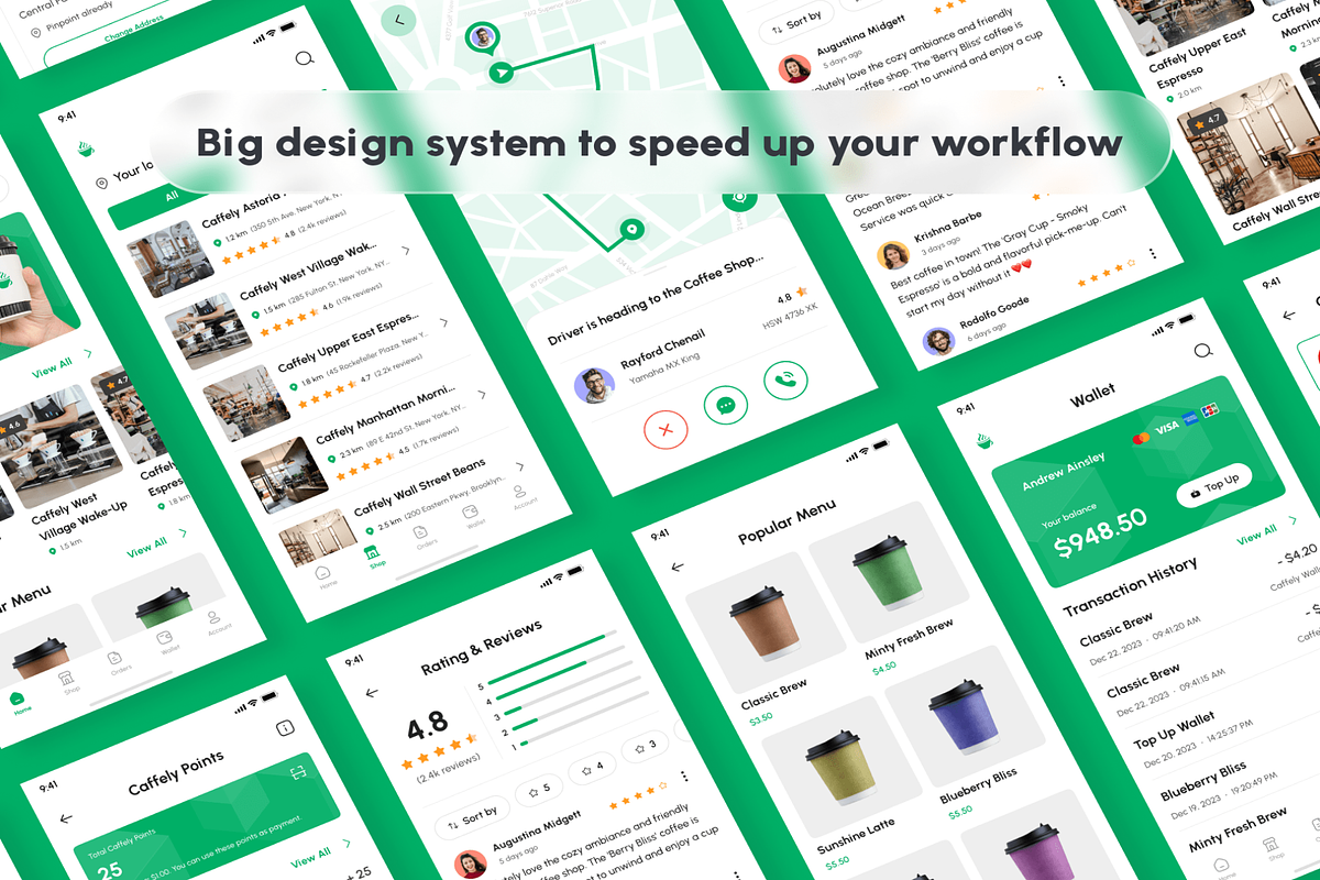 Coffee Shop App UI Kit, an UI Kit Template by Digital_Fantasies (Photo 4 of 8)