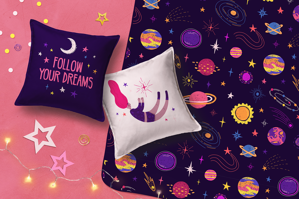 Space Girls set illustration, a Decorative Illustration by Uniyok (Photo 10 of 12)